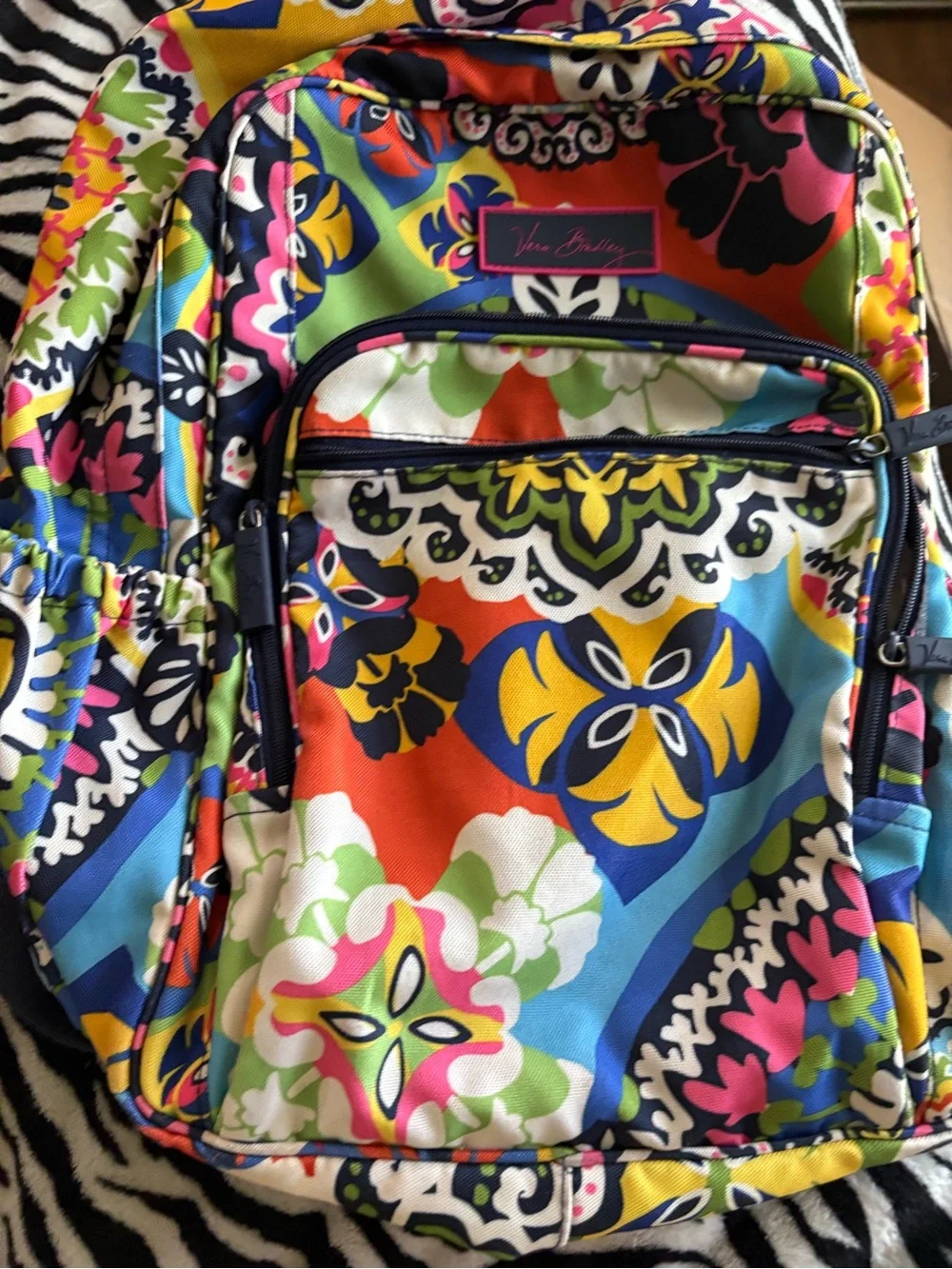 Vera Bradley Bright Multicolor Floral Print Backpack